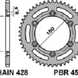 PBR rozeta zadní 4521 45 F HONDA CG 125 ES (04-06) (MADE IN ITALY) Hit Sezóny